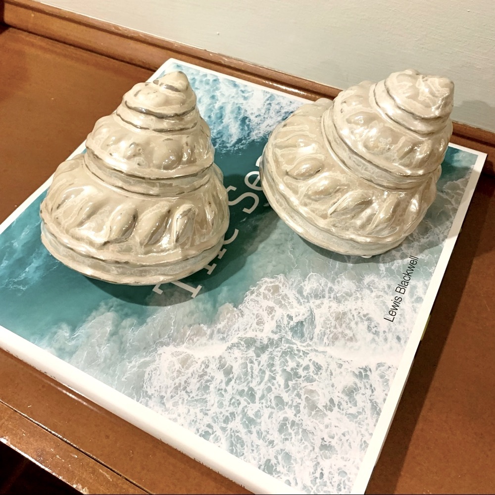 Pair of Decorative Ceramic Shells